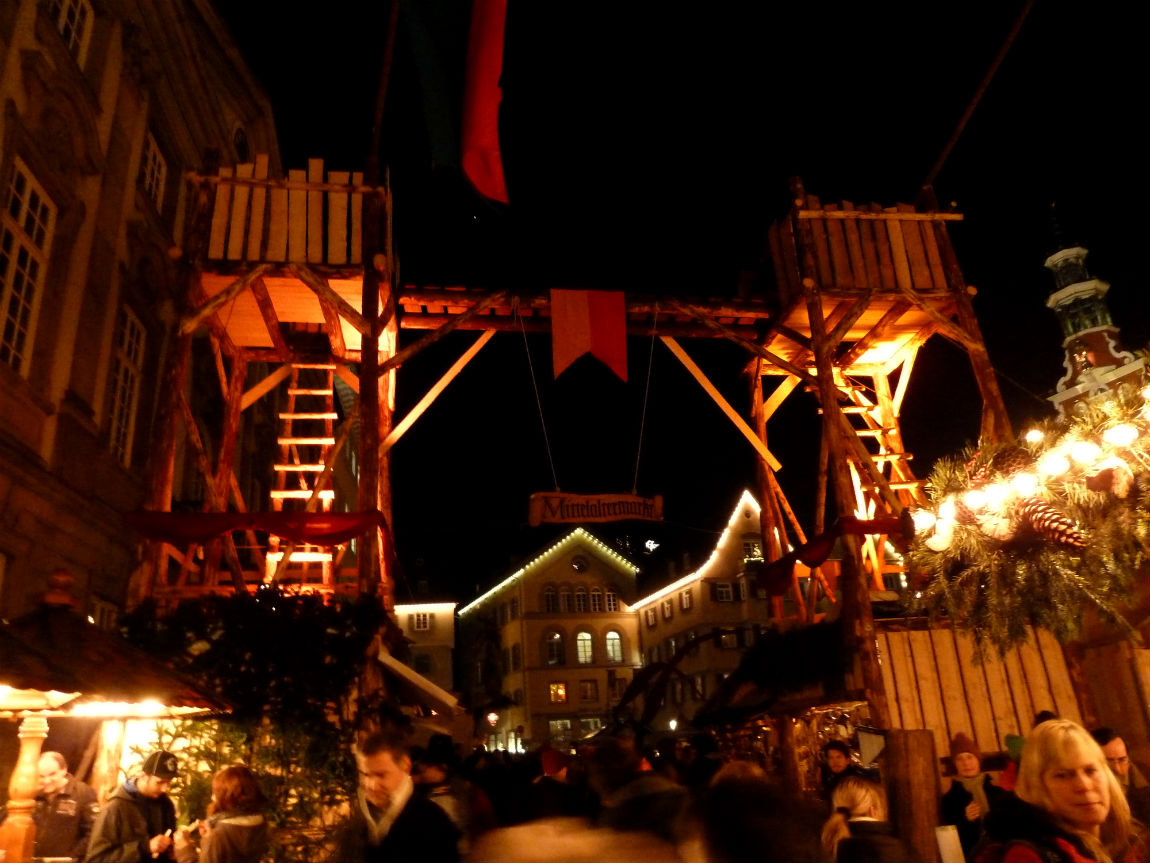 Entering the medieval Christmas Market 