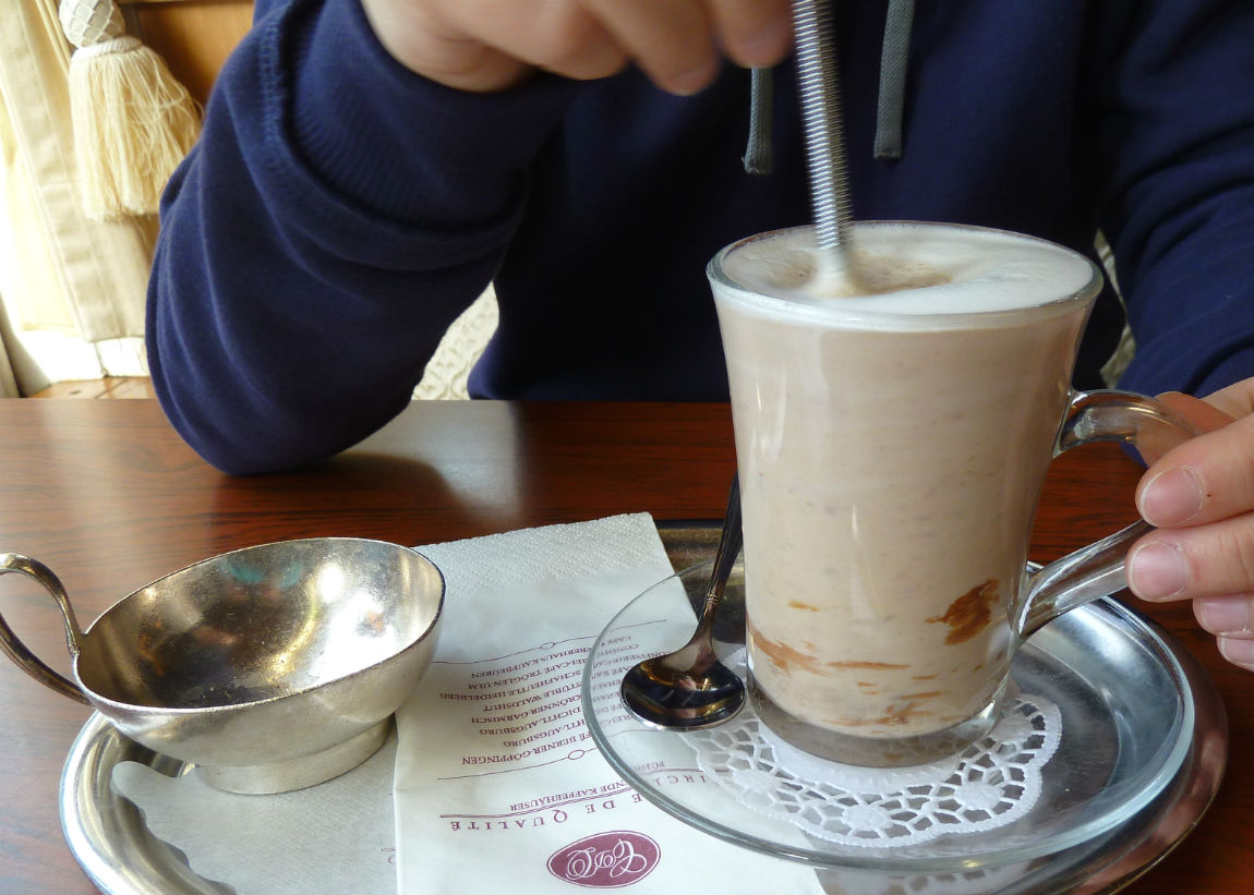 Pralines in hot milk make fantastic hot chocolate