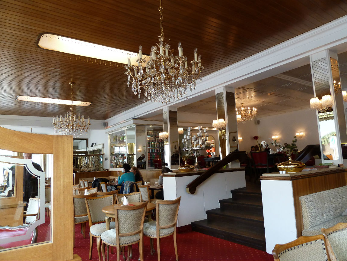 Inside Café Krönner in Garmisch