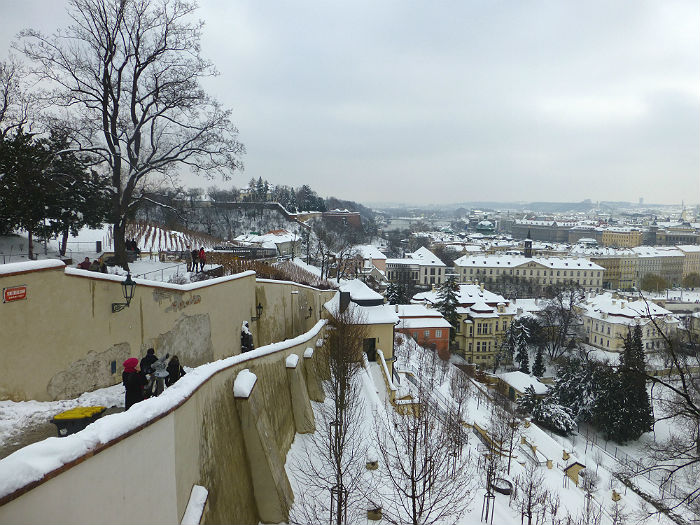 The stairs down from Prague Castle