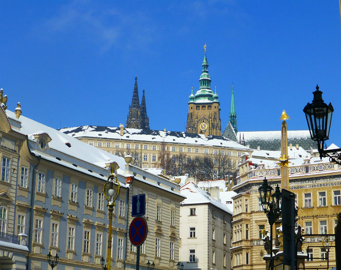 Walking up to the Castle in Prague
