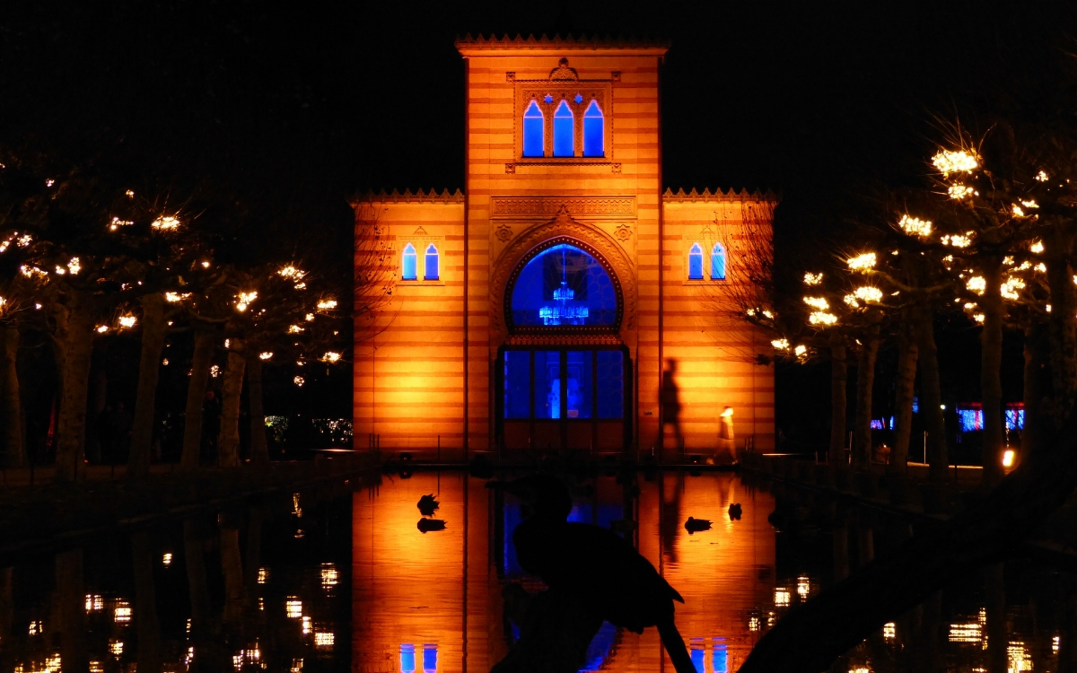 Christmas Garden in Stuttgart Lights in Damaskus