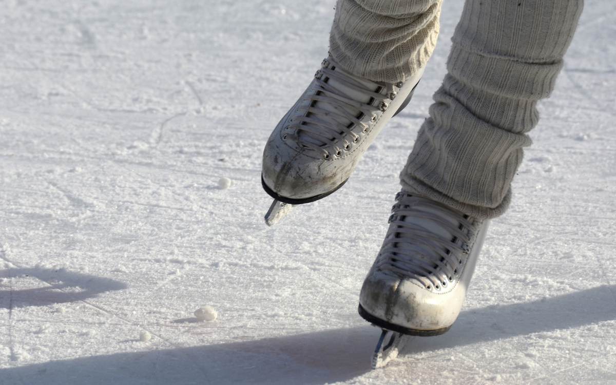 February in Stuttgart ice skating
